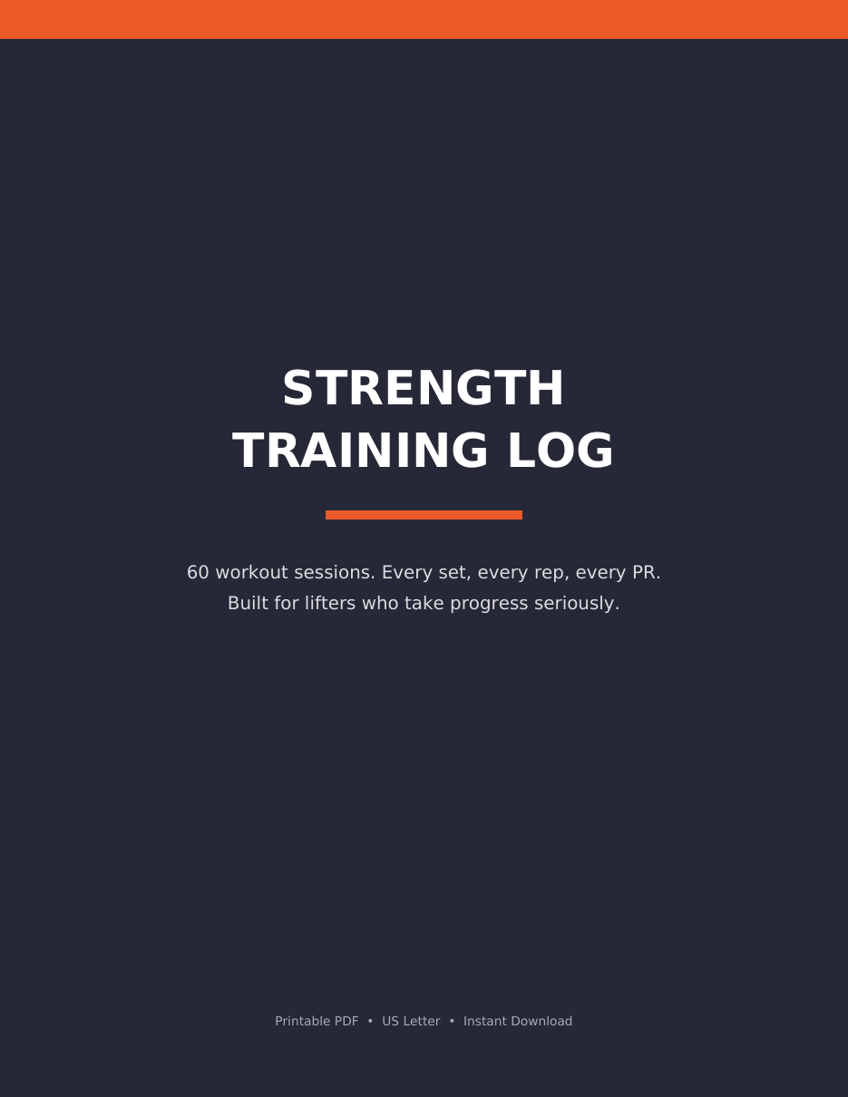 Preview pages from the Strength Training Log Book